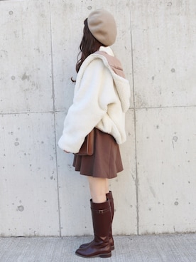「ADOLESCENCE （アドレセンス）のアイテム（ブルゾン）」を使った、yuririn*さん（レディース・156cm）の秋コーディネート