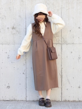 「DHOLIC STYLE（ディーホリックスタイル）のアイテム（カーディガン/ボレロ）」を使った、yuririn*さん（レディース・156cm）の秋コーディネート
