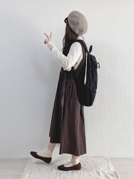 「Dickies（ディッキーズ）のアイテム（バックパック/リュック）」を使った、yuririn*さん（レディース・156cm）の冬コーディネート