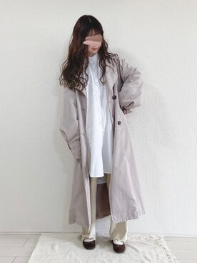 「Chillfar（チルファー）のアイテム（トレンチコート）」を使った、yuririn*さん（レディース・156cm）の冬コーディネート