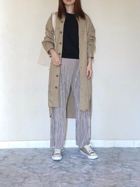 「dholic」｜「アイテム（その他アウター）」を使った、ＭAＲＩＮさん（レディース・165cm）の春コーディネート