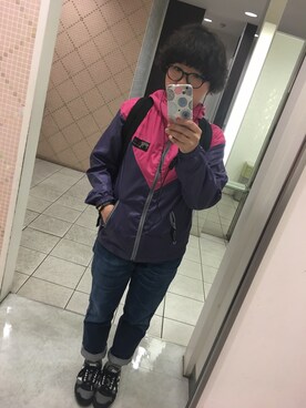 「ナイロンパーカー」｜「アイテム（腕時計）」を使った、shiiさん（レディース・153cm）の春コーディネート