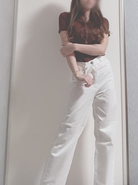 「GRL（グレイル）のアイテム（チノパンツ）」を使った、ちむ子さん（レディース・149cm）の春コーディネート