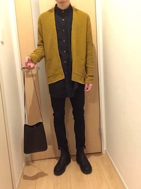 「アイテム（レインシューズ）」を使った、kazukazuさん（メンズ・170cm）の春コーディネート