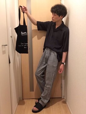 「revertical（リバーティカル）のアイテム（パンツ）」を使った、kazukazuさん（メンズ・170cm）の夏コーディネート