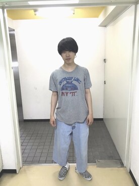 「アイテム（スリッポン、その他）」を使った、ParaKeeTさん（メンズ・165cm）の春コーディネート