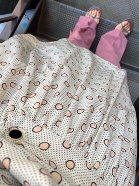 「snidel」｜「アイテム（スラックス）」を使った、るったんさん（レディース・166cm）の夏コーディネート