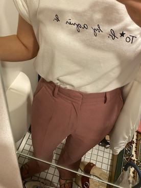 「SNIDEL（スナイデル）のアイテム（スラックス）」を使った、るったんさん（レディース・166cm）の夏コーディネート