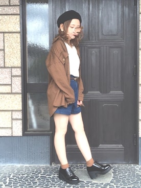 莉唯さん（レディース・153cm）の秋コーディネート