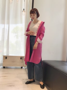 「ノースリーブニット」｜「アイテム（ワンピース/ドレス）」を使った、mari .さん（レディース・166cm）の春コーディネート
