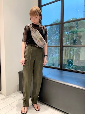 「doublet（ダブレット）のアイテム（バッグ）」を使った、mari .さん（レディース・166cm）の夏コーディネート