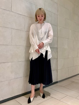 「リバーシブル」｜「アイテム（サンダル）」を使った、mari .さん（レディース・166cm）の夏コーディネート