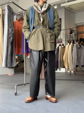 「THE NERDYS（ザ ナーディーズ）のアイテム」を使った、Tクヤさん（メンズ・167cm）の春コーディネート