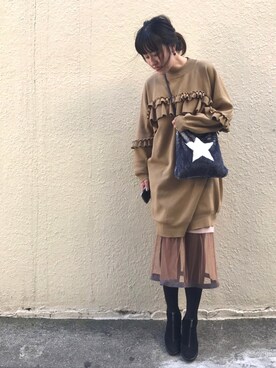 「CASTANIER（カスタニエール）のアイテム」を使った、IRIEさん（レディース・160cm）の秋コーディネート