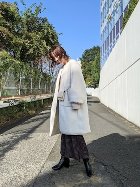 「Omekashi（オメカシ）のアイテム（その他アウター）」を使った、IRIEさん（レディース・160cm）の秋コーディネート