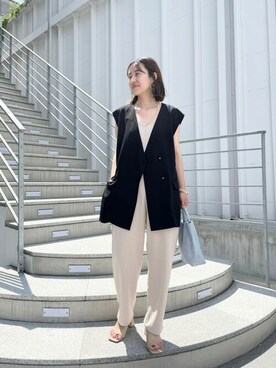 「Omekashi（オメカシ）のアイテム（オールインワン・サロペット）」を使った、IRIEさん（レディース・160cm）の春コーディネート