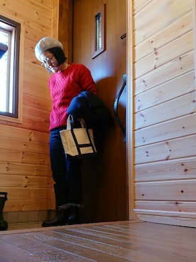 「HELLER'S CAFE（ヘラーズカフェ）のアイテム」を使った、kaz_uさん（レディース・158cm）の冬コーディネート