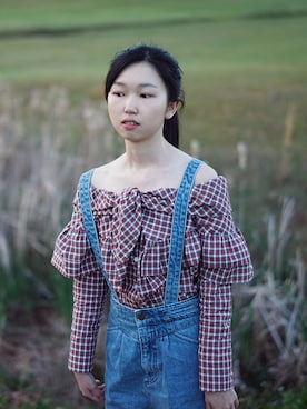 「LILY BROWN（リリーブラウン）のアイテム（サロペット/オーバーオール）」を使った、yuyuさん（レディース・160cm）の春コーディネート