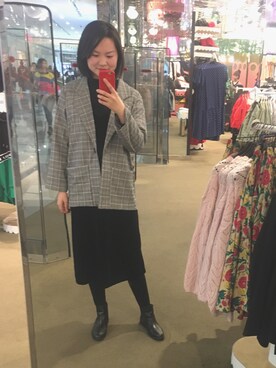 「MONKI（モンキ）のアイテム（テーラードジャケット）」を使った、wendyzhang621さん（レディース・163cm）の春コーディネート