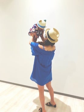 「MERCURYDUO（マーキュリーデュオ）のアイテム」を使った、haruruさん（キッズ・60cm）の夏コーディネート