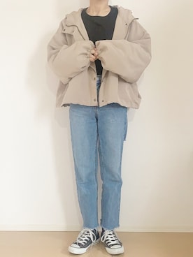 「apres jour（アプレジュール）のアイテム（マウンテンパーカー）」を使った、naachanさん（レディース・158cm）の春コーディネート