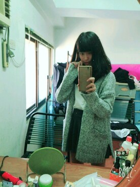 「NET（ネット）のアイテム（ピーコート）」を使った、陳薇安さん（レディース・156cm）の春コーディネート