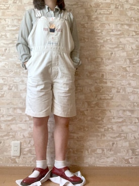 「80s」｜「アイテム（オールインワン・サロペット）」を使った、Polarisさん（レディース・155cm）の秋コーディネート