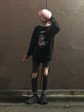 「MISBHV（ミスビヘイブ）のアイテム（スウェット）」を使った、おかずさん（メンズ・173cm）の秋コーディネート