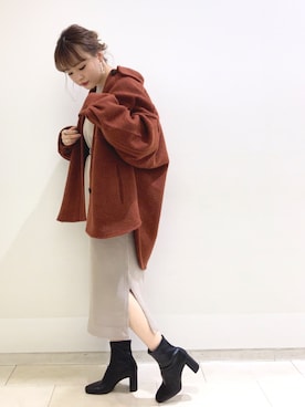 「LOWRYS FARM（ローリーズファーム）のストレッチヒールブーツ　851418（ブーツ）」を使った、なこさん（レディース・158cm）の秋コーディネート