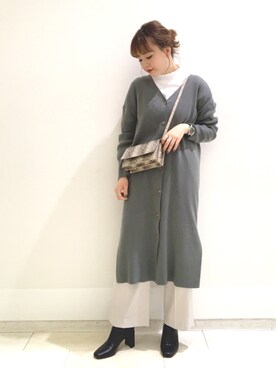 「LOWRYS FARM（ローリーズファーム）のストレッチヒールブーツ　851418（ブーツ）」を使った、なこさん（レディース・158cm）の秋コーディネート