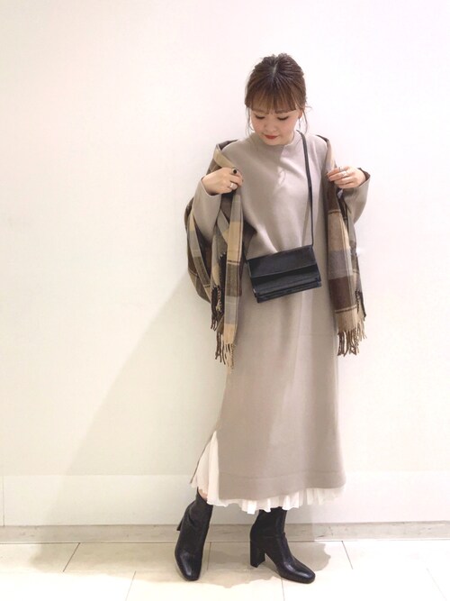 なこさんのワンピース「12Gミラノリブワンピ 849367(LOWRYS FARM|ローリーズファーム)」を使ったコーディネート