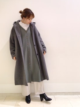 「LOWRYS FARM（ローリーズファーム）のストレッチヒールブーツ　851418（ブーツ）」を使った、なこさん（レディース・158cm）の秋コーディネート