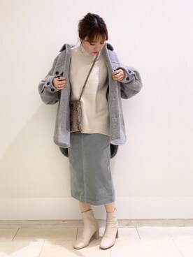 「LOWRYS FARM（ローリーズファーム）のストレッチヒールブーツ　851418（ブーツ）」を使った、なこさん（レディース・158cm）の秋コーディネート