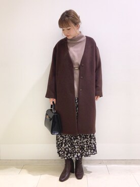 「LOWRYS FARM（ローリーズファーム）のストレッチヒールブーツ　851418（ブーツ）」を使った、なこさん（レディース・158cm）の秋コーディネート