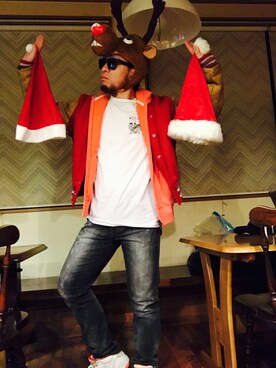 「アイテム（おもちゃ、ブラウン系）」を使った、Hiroki Matsudaさん（メンズ・165cm）の冬コーディネート