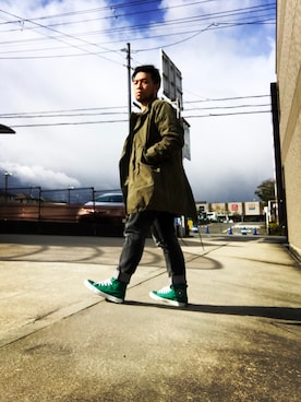「短髪」｜「アイテム（ジャケット/アウター）」を使った、Hiroki Matsudaさん（メンズ・165cm）の春コーディネート