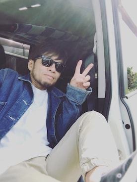 「アイテム（カバーオール）」を使った、Hiroki Matsudaさん（メンズ・165cm）の秋コーディネート