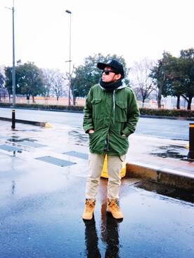 Hiroki Matsudaさん（メンズ・165cm）の冬コーディネート