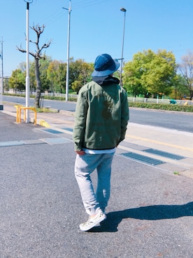 「M＆S（エムアンドエス）のアイテム（ジャケット/アウター）」を使った、Hiroki Matsudaさん（メンズ・165cm）の春コーディネート