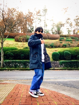 「80s」｜「アイテム（その他アウター）」を使った、Hiroki Matsudaさん（メンズ・166cm）の冬コーディネート