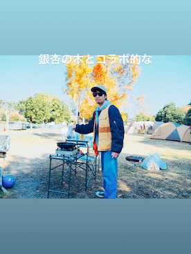 「スウェットパーカー」｜「アイテム（その他アウター）」を使った、Hiroki Matsudaさん（メンズ・166cm）の冬コーディネート