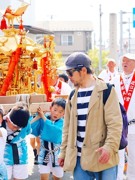 「祭り」｜「アイテム（ジャケット/アウター）」を使った、Hiroki Matsudaさん（メンズ・166cm）の春コーディネート