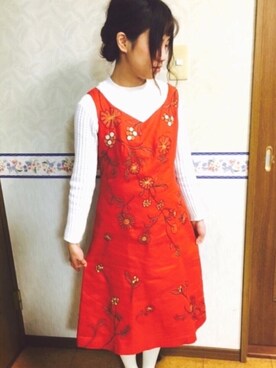 「Sybilla（シビラ）のアイテム（ワンピース/ドレス）」を使った、ちるちるさん（レディース・152cm）の冬コーディネート