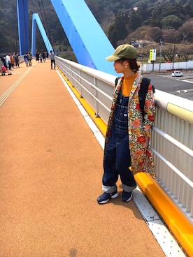 「E hyphen world gallery MANIA（イーハイフンワールドギャラリーマニア）のアイテム（ジャケット/アウター）」を使った、ちるちるさん（レディース・152cm）の春コーディネート