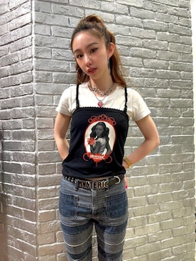 「でにむ」｜「アイテム（キャミソール）」を使った、SARINAさん（レディース・157cm）の春コーディネート