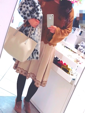 「WEGO（ウィゴー）のアイテム（ムートンコート）」を使った、あっき✲さん（レディース・154cm）の冬コーディネート