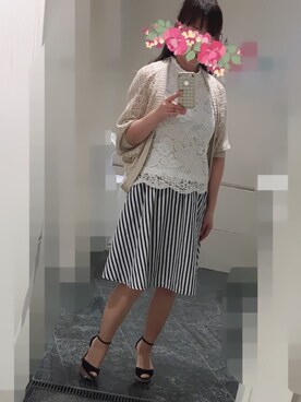 「FLAG-J（ﾌﾗｯｸﾞｼﾞｪｲ）のアイテム」を使った、あっき✲さん（レディース・154cm）の夏コーディネート