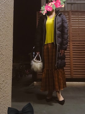 「ブラウン×ブラック」｜「アイテム（その他）」を使った、あっき✲さん（レディース・154cm）の冬コーディネート