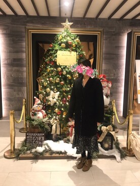 「rps（アールピーエス）のアイテム（シャツワンピース）」を使った、あっき✲さん（レディース・154cm）の冬コーディネート