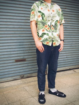 「DOMINGO（ドミンゴ）のアイテム」を使った、elm66さん（メンズ・172cm）の夏コーディネート